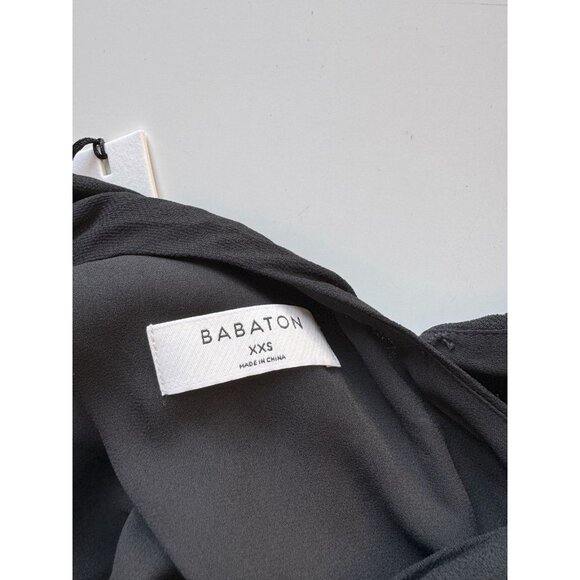 NWT Aritzia BABATON Maximillian Black Crepe Cropped Wide Leg Jumpsuit, Size XXS - Picture 4 of 8